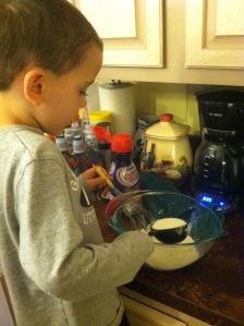 Adding milk