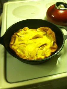 It deflated after coming out of the oven :(