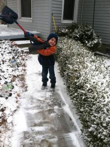 Shoveling the snow!